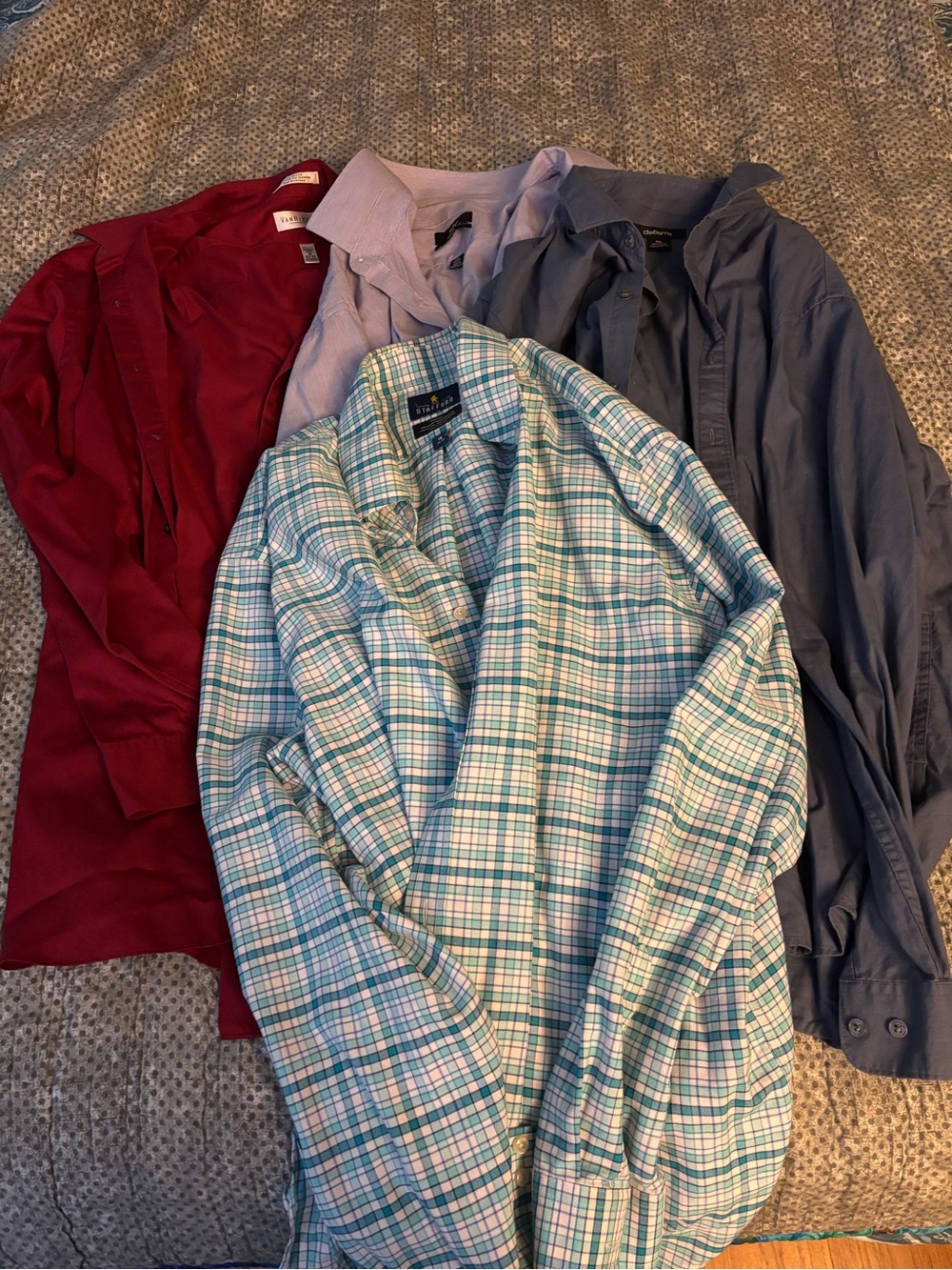 XXL Men's Plaid Button-Up Shirts